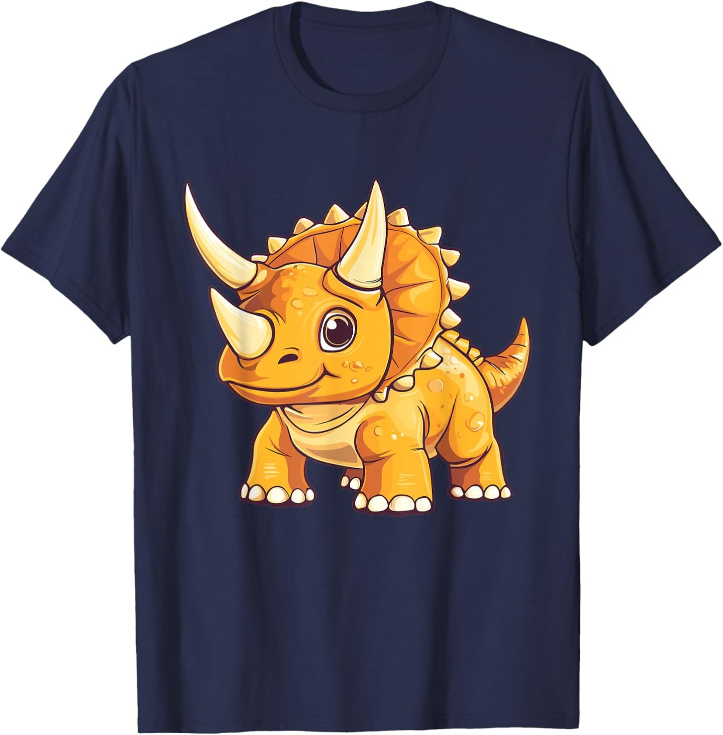 Kids Triceratops T-Shirt - T-Shirt | Navy