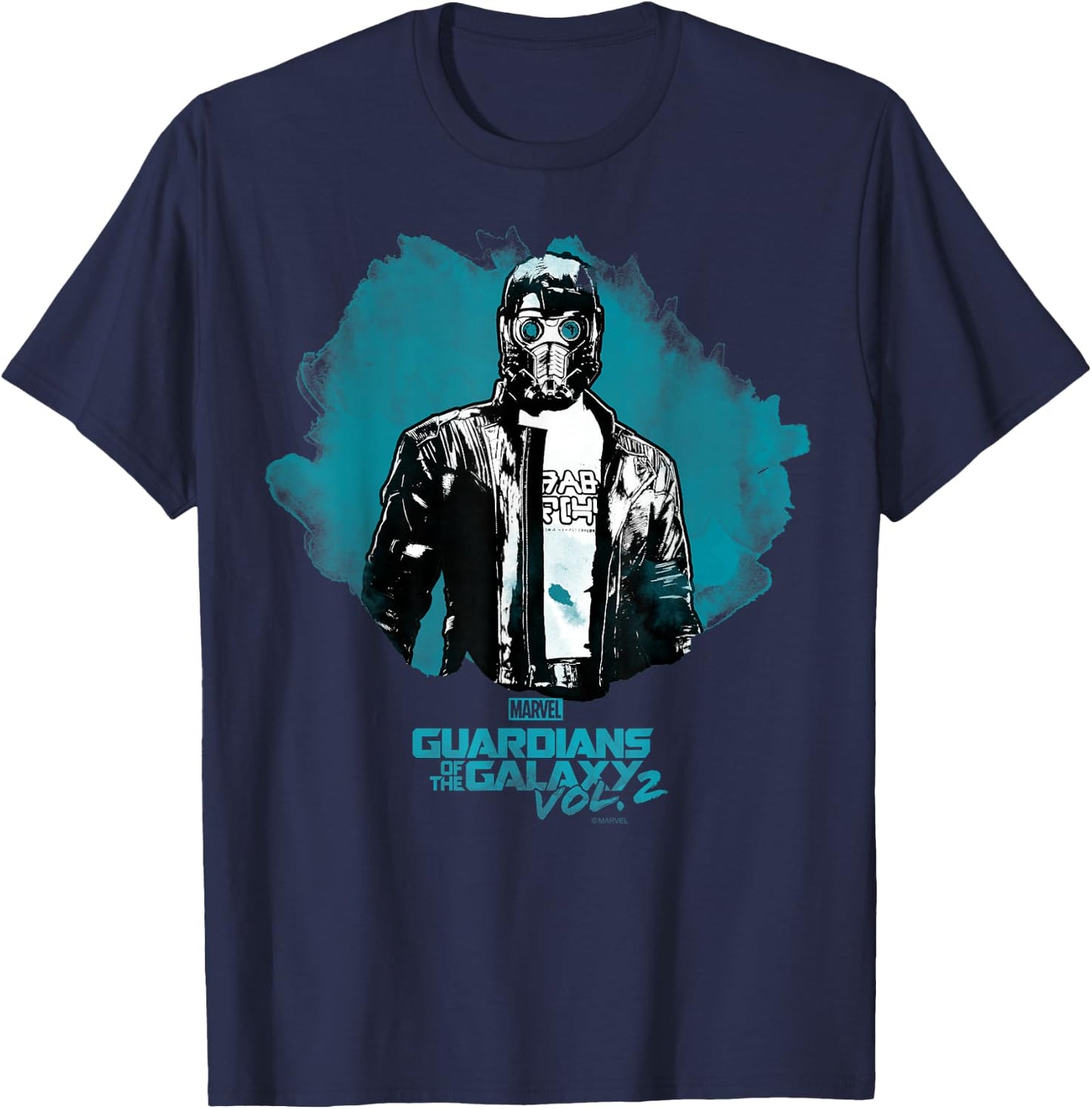 Marvel Guardians Of The Galaxy Vol. 2 Star-Lord Painted T-Shirt - T-Shirt | Navy