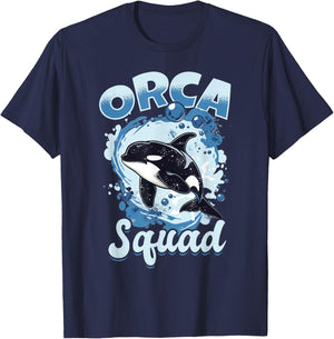 Funny Orca Animal Orca Squad T-Shirt - T-Shirt | Navy