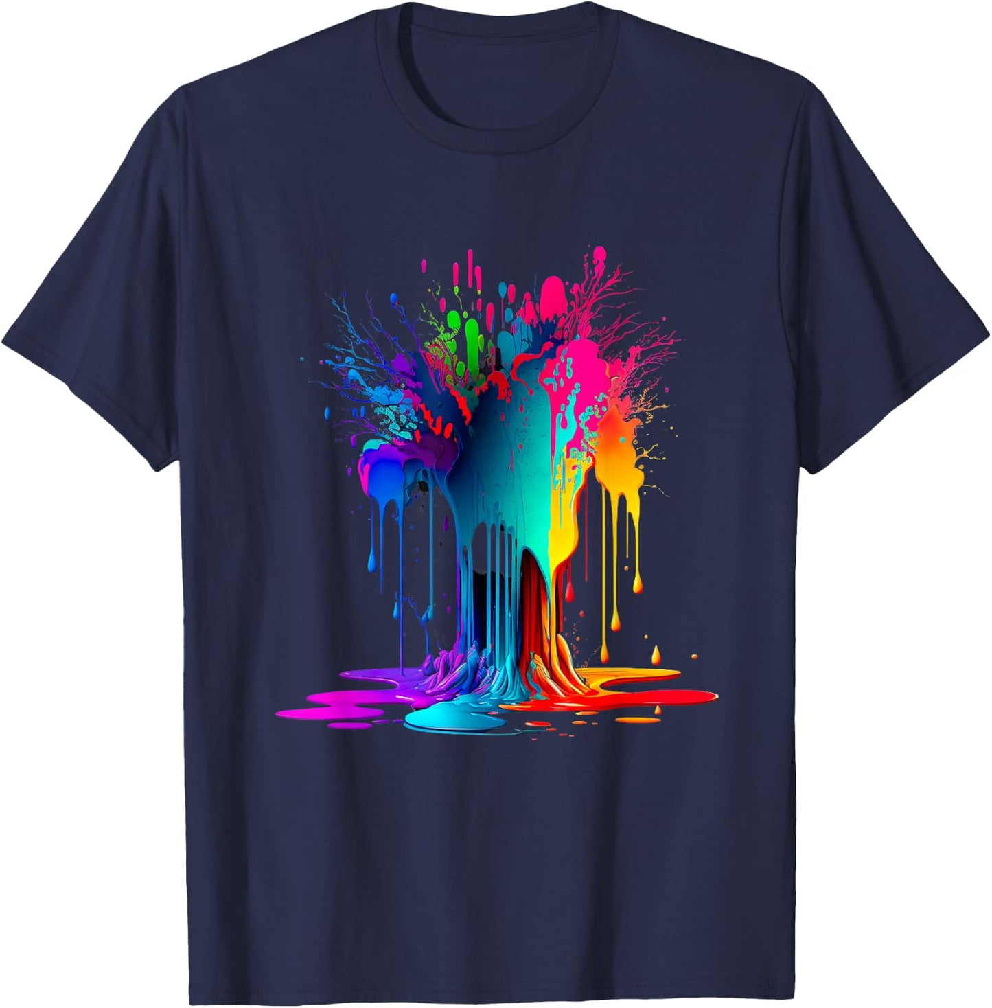 Color Splash , black T-Shirt - T-Shirt | Navy