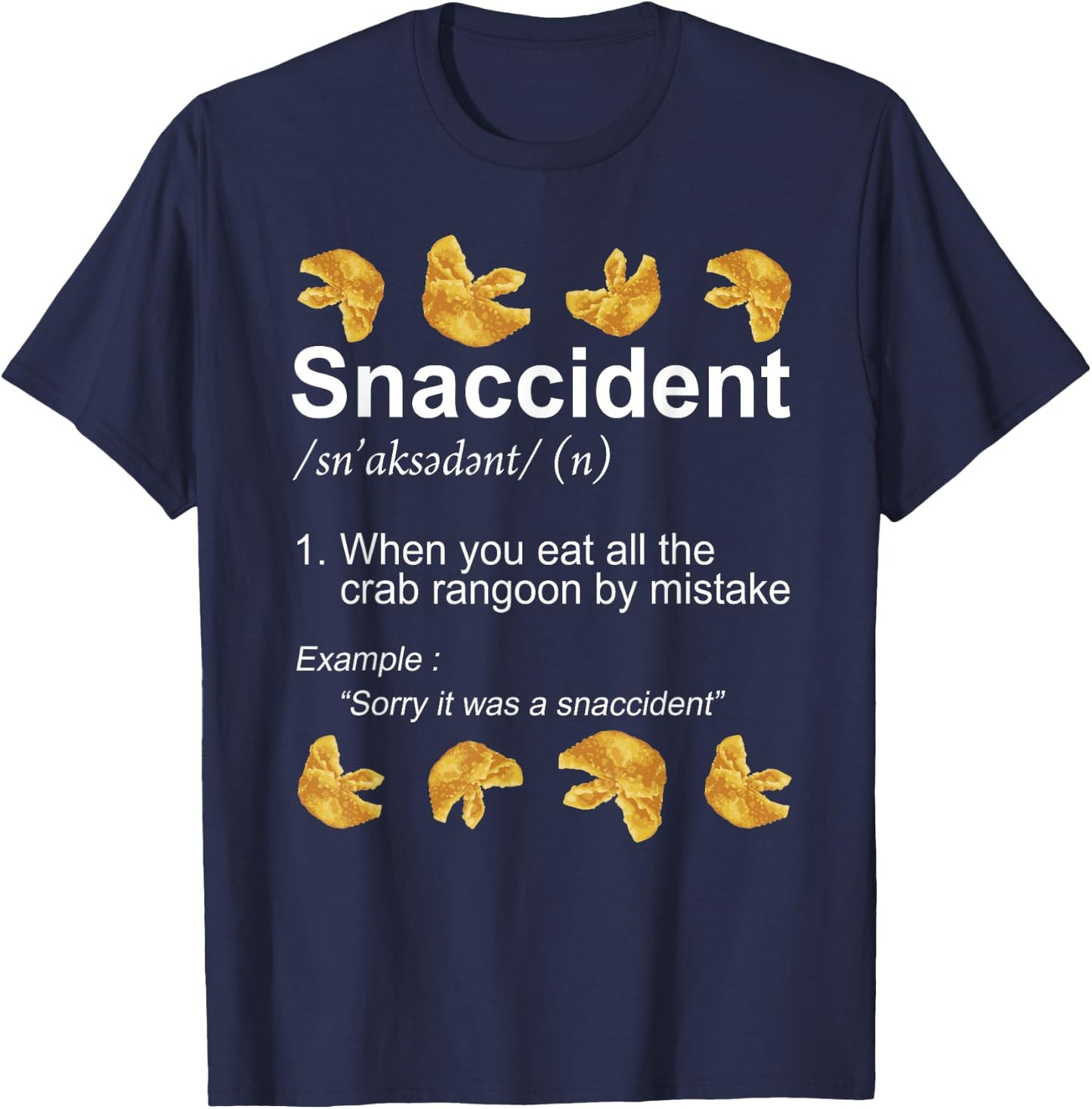 Funny Crab Rangoon T-Shirt - T-Shirt | Navy