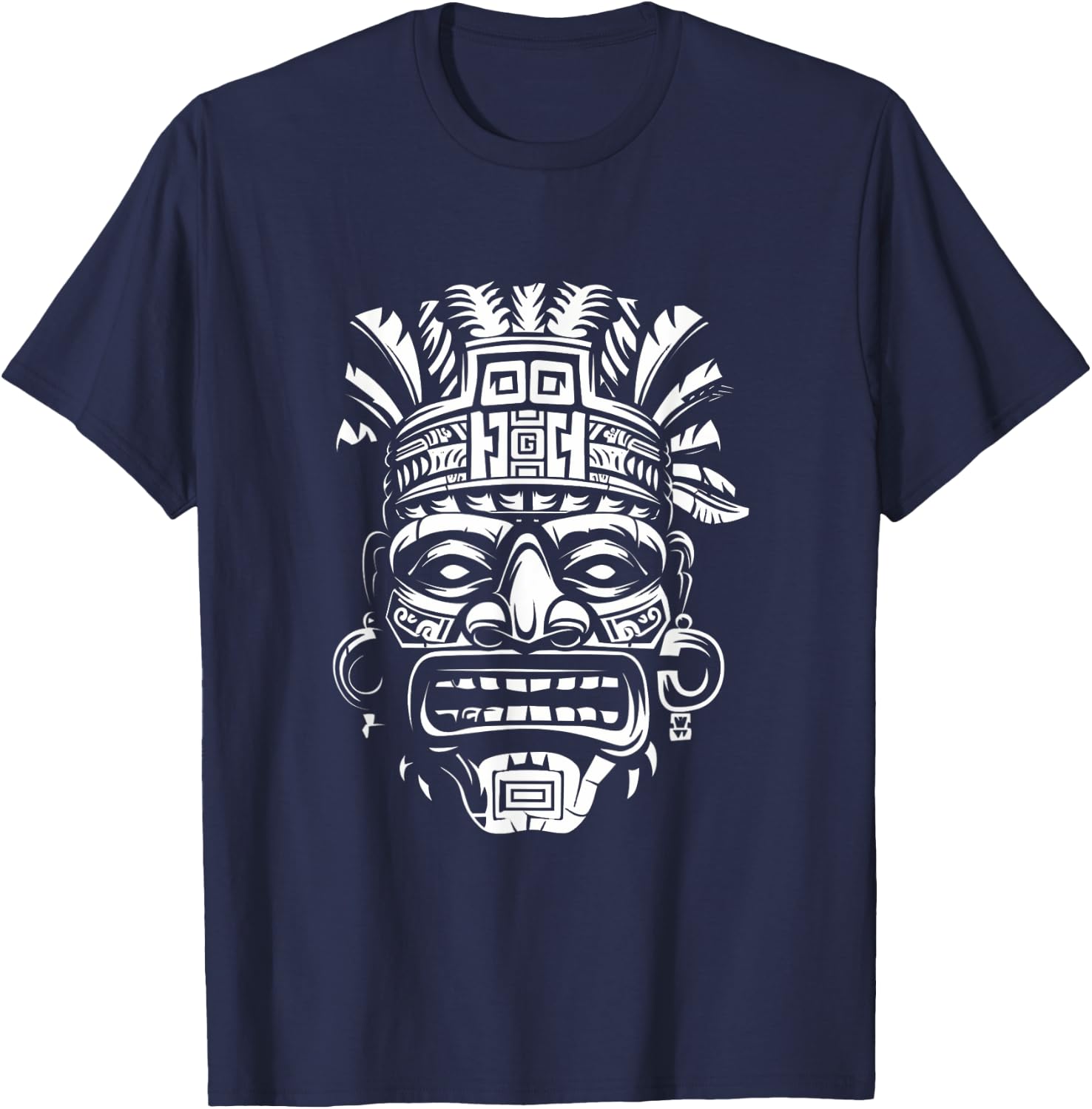 Aztec , Black, S T-Shirt - T-Shirt | Navy