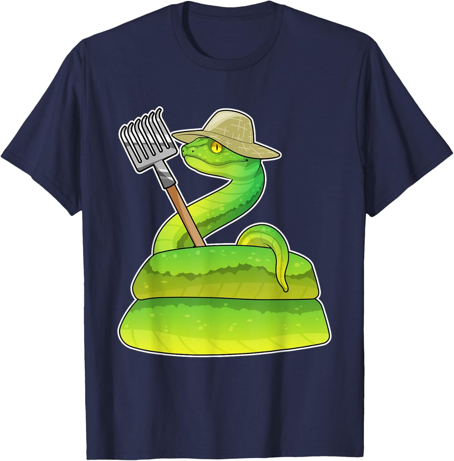 Snake Farmer Rake Farm T-Shirt - T-Shirt | Navy