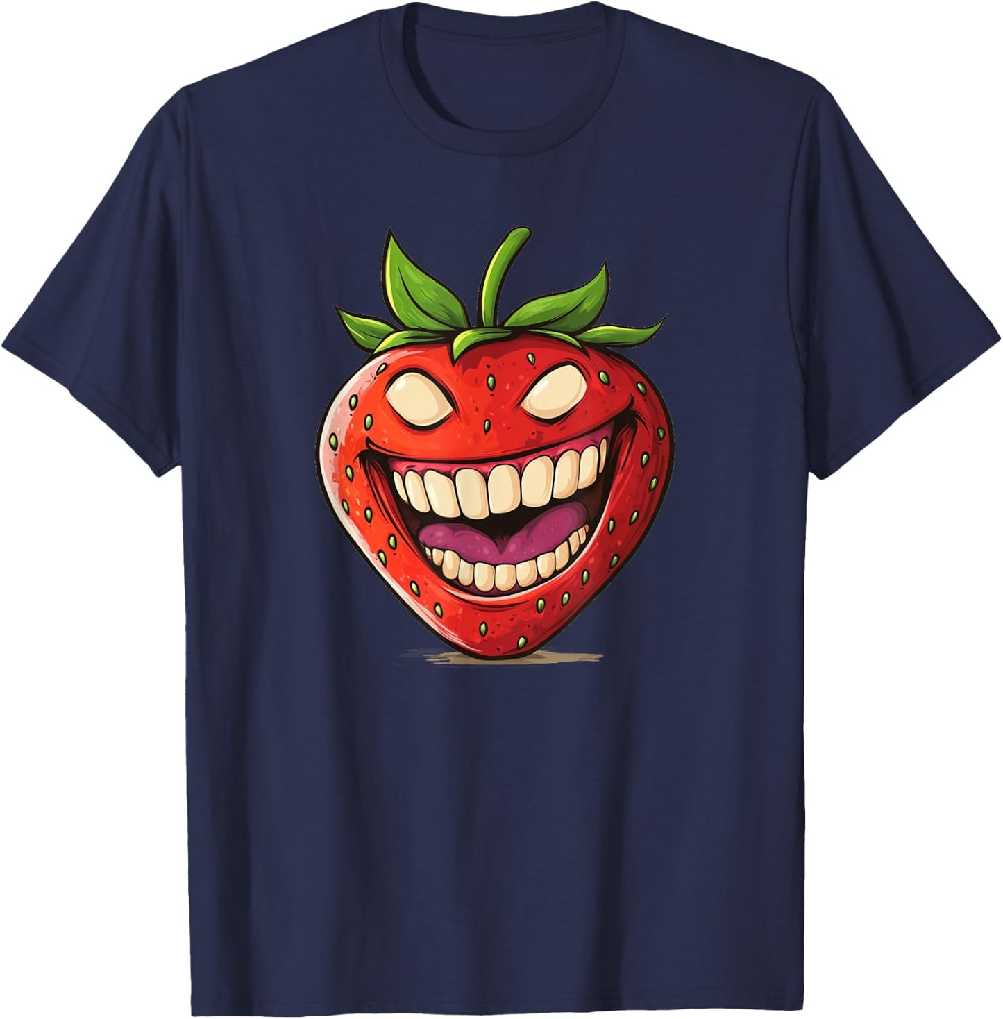 Evil Strawberry Fruit Costume for Fruits Lovers T-Shirt - T-Shirt | Navy