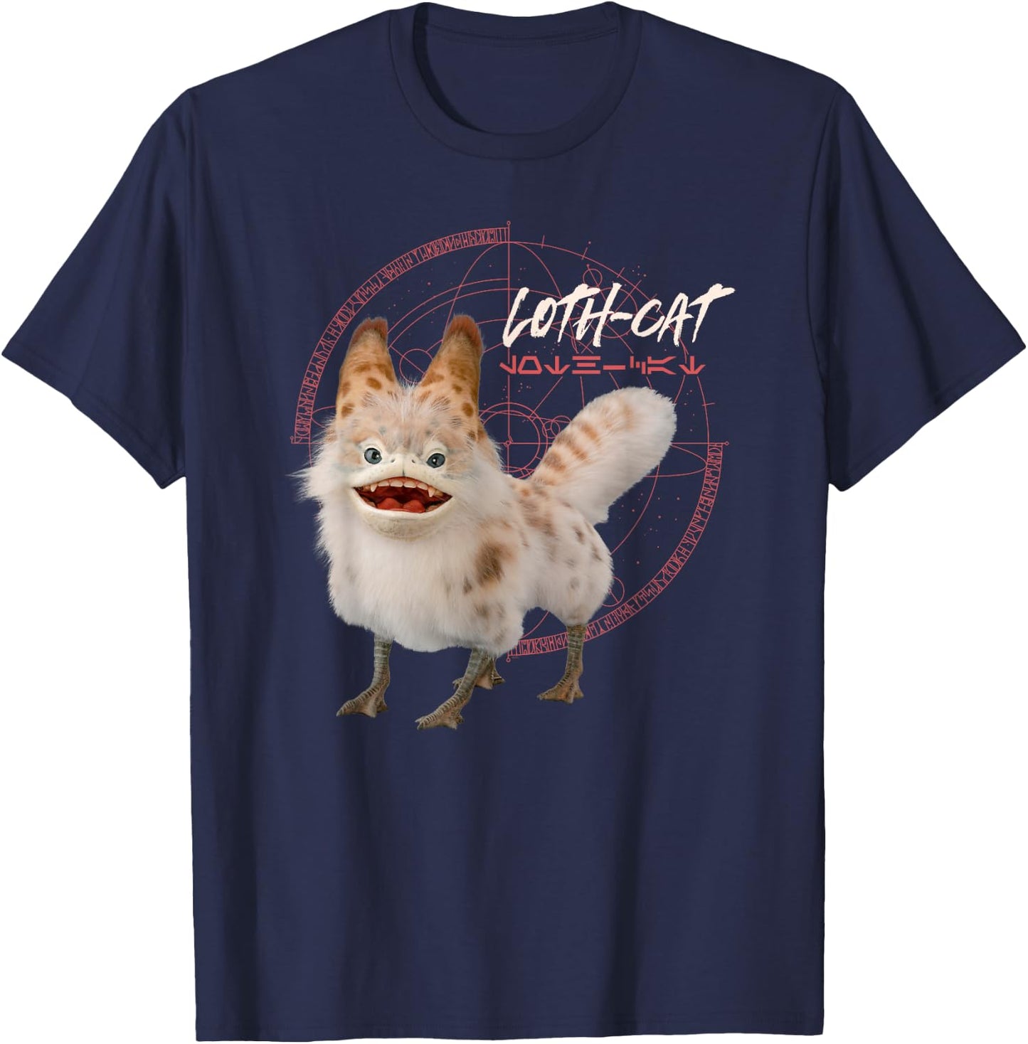 Star Wars Ahsoka Sabine's Loth-Cat Aurebesh Disney+ , black T-Shirt - T-Shirt | Navy