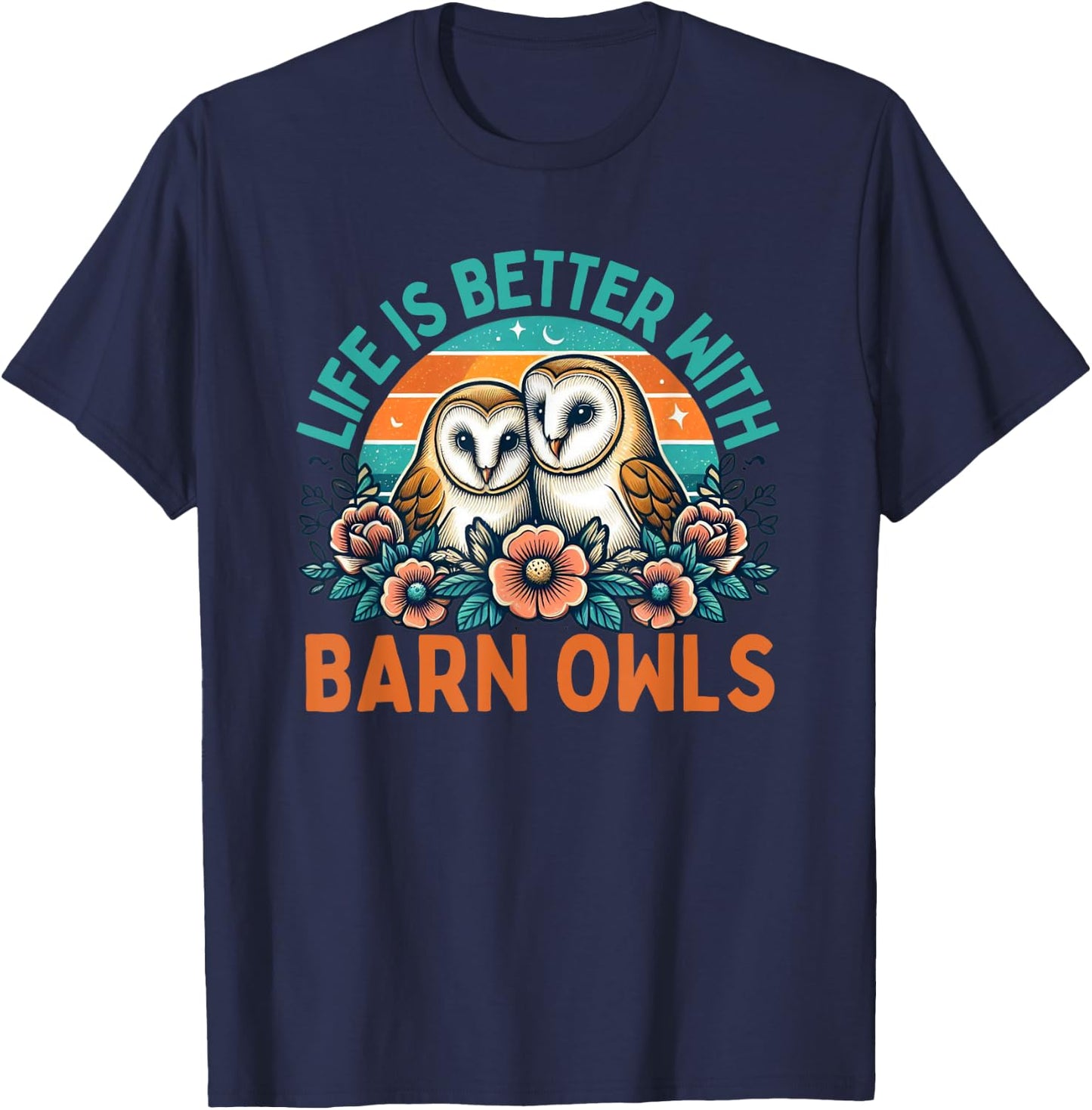 Barn Owl Lover Barn Owls T-Shirt - T-Shirt | Navy