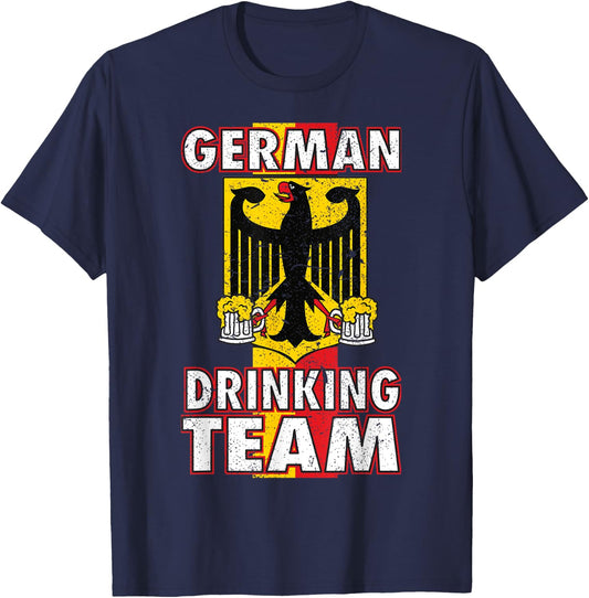 German Drinking Team Germany Flag Funny Oktoberfest Gift T-Shirt - T-Shirt | Navy