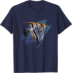 Angelfish Tropical Fish Keeper Cichlid - Fish Fan T-Shirt - T-Shirt | Navy