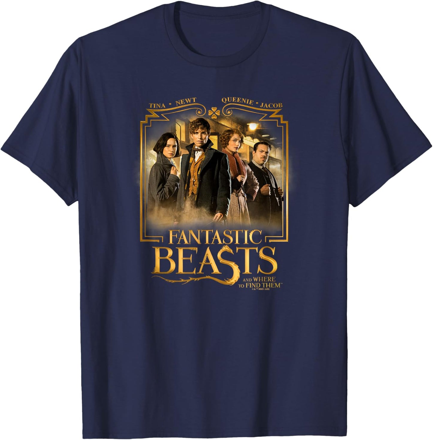 Fantastic Beasts And Where To Find Them Hero Group Poster T-Shirt - T-Shirt | Navy
