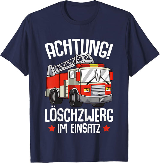 Fire Brigade Fire Engine Children's Boys' T-Shirt - T-Shirt | Navy