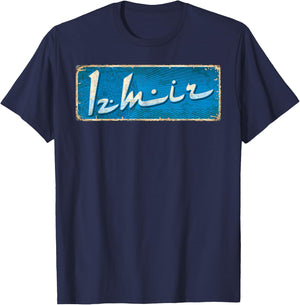 Travel Europe Asia Istanbul Turkey Izmir Turkish Vacation T-Shirt - T-Shirt | Navy