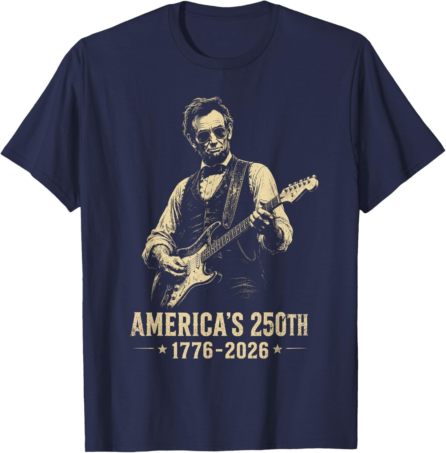 Abraham Lincoln 250 Years 250th Anniversary USA 4th of July T-Shirt - T-Shirt | Navy