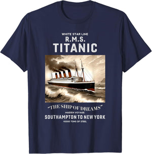 White Star Line RMS Titanic Ship für Jungen Kinder Herren T-Shirt - T-Shirt | Navy