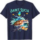Tortue Marine De L'île De Sainte-Lucie Homme Femme Enfant T-Shirt - T-Shirt | Navy