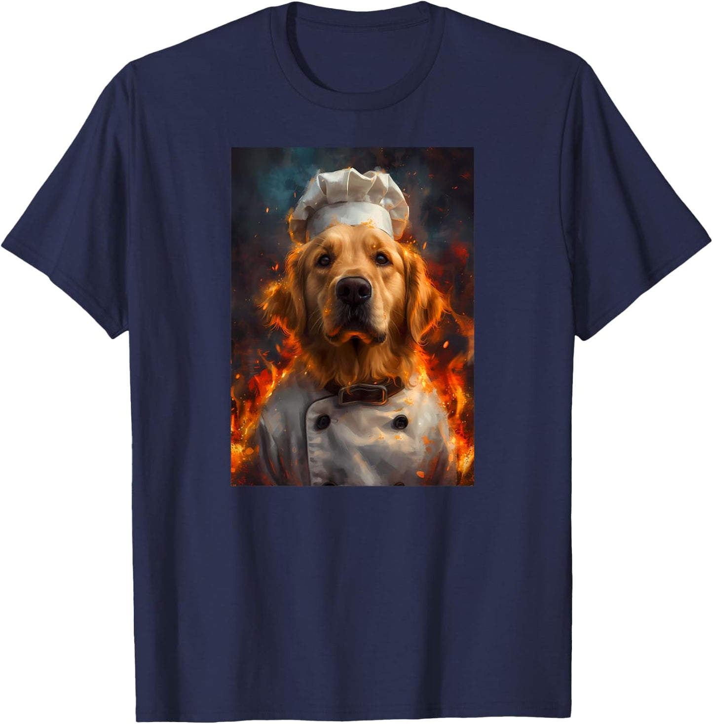 Chef Golden Retriever T-Shirt - T-Shirt | Navy