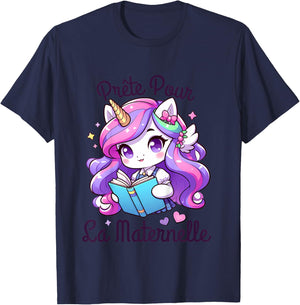 Child Girl Preschool Gift Back to School 2024 , white, 2 T-Shirt - T-Shirt | Navy
