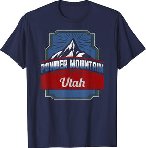 Powder Mountain Utah Ski Trip T-Shirt - T-Shirt | Navy