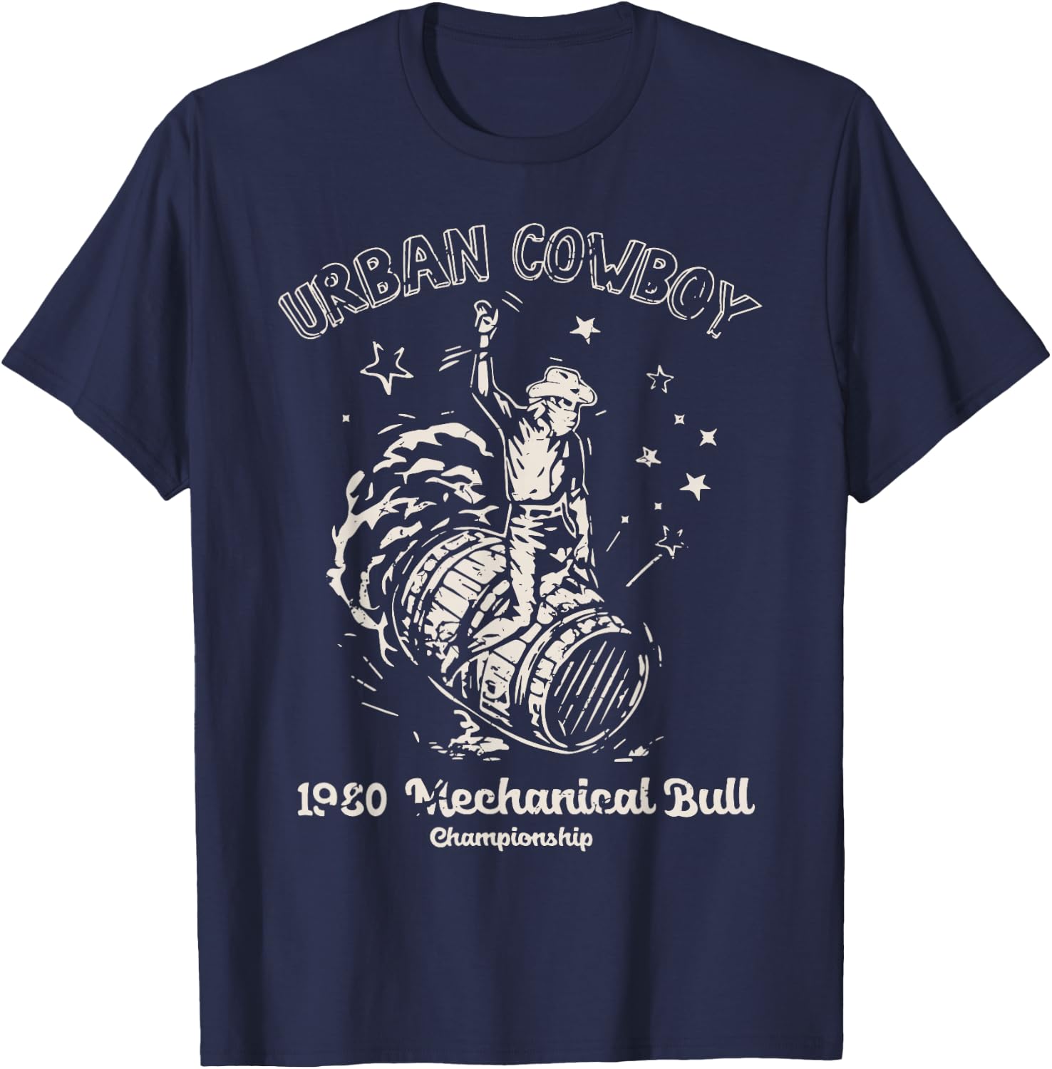 Urban Cowboy 1980's Mechanical Bull T-Shirt - T-Shirt | Navy