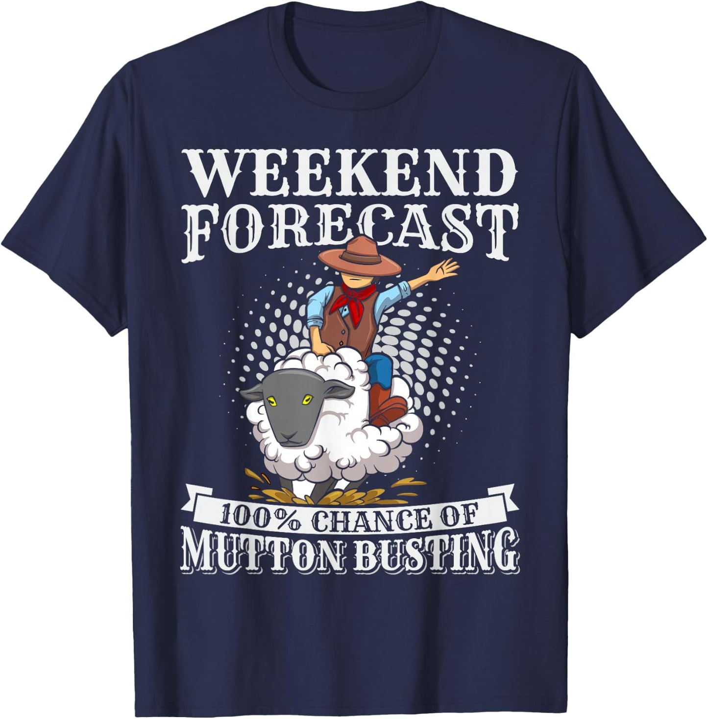 Youth Rodeo Mutton Busting Quote for a Mutton Busting Kid T-Shirt - T-Shirt | Navy