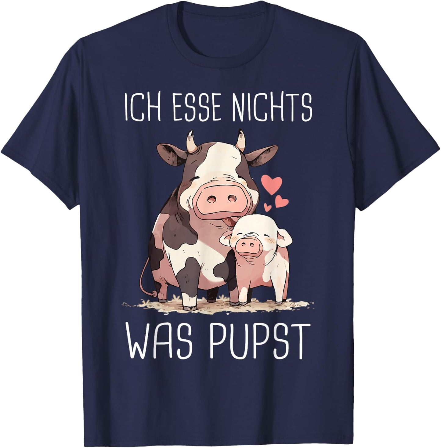Vegetarier Ich essen nichts was pupst Vegan Vegetarian , black T-Shirt - T-Shirt | Navy