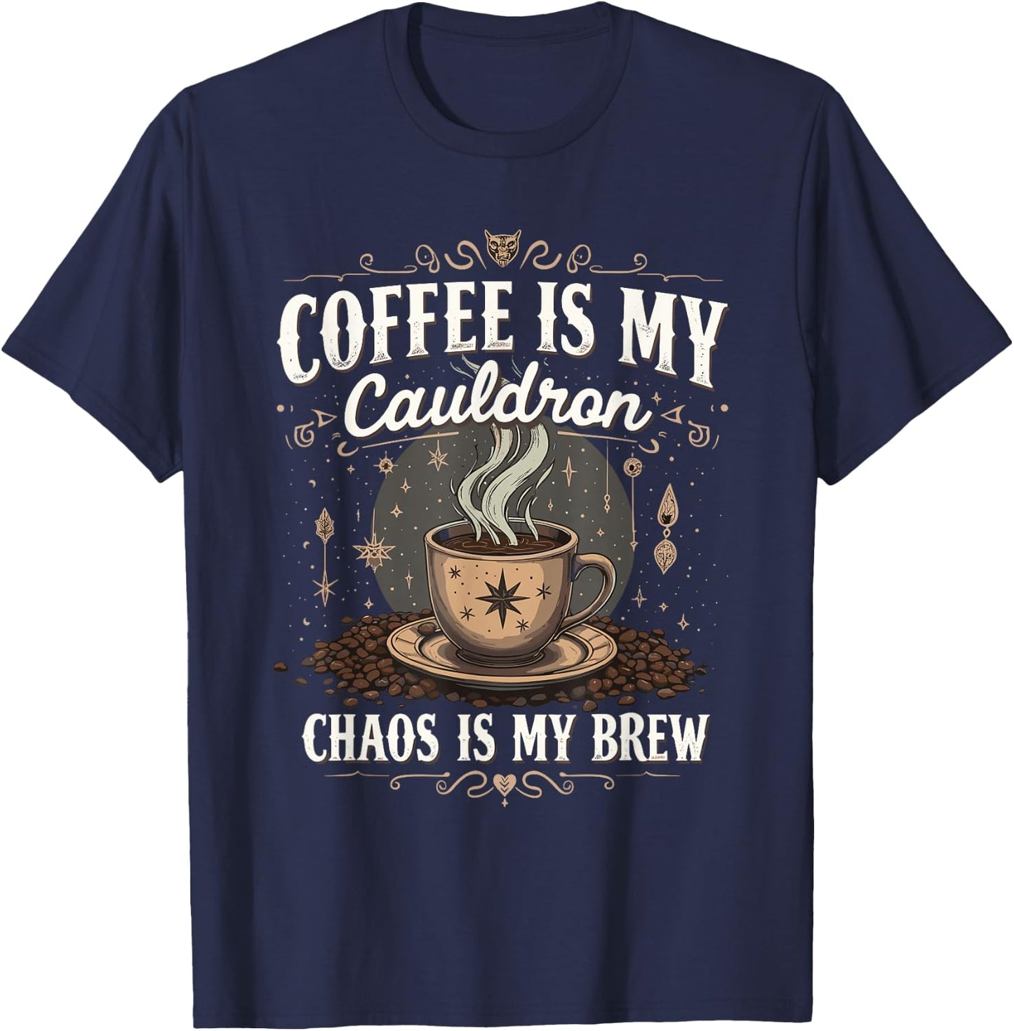 Pretty Sure I’m a Witch or Warlock Magical Mystical Vibes T-Shirt - T-Shirt | Navy