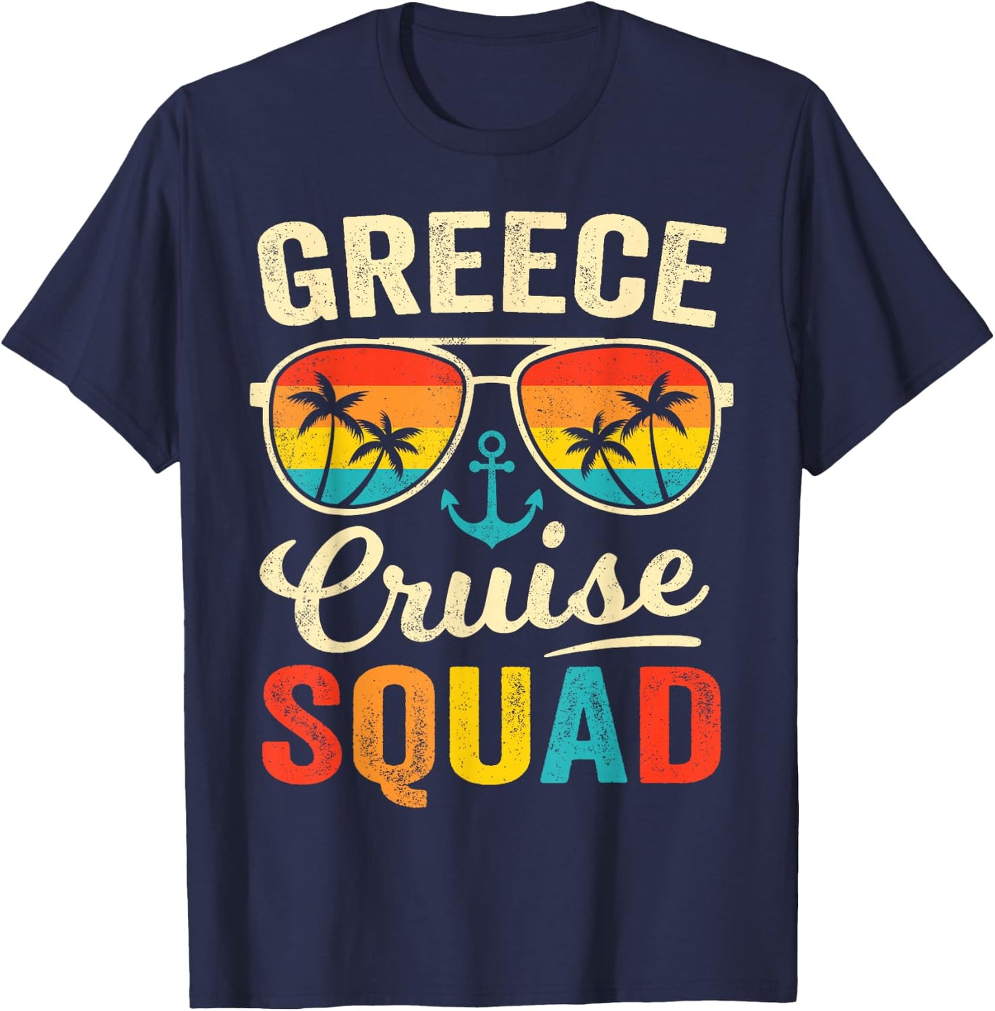 Greece Cruise Squad 2025 Summer Matching Family Group T-Shirt - T-Shirt | Navy