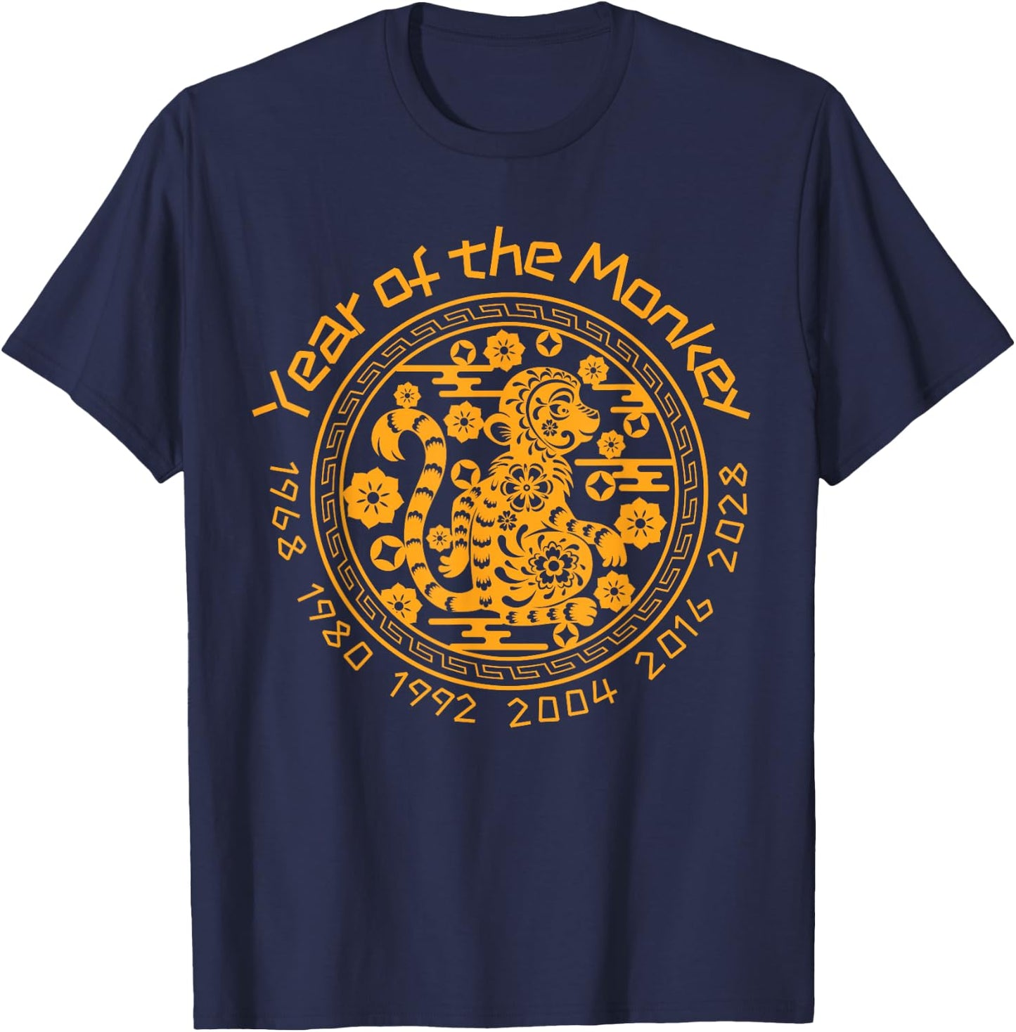 Chinese Year of the Monkey Zodiac Sign T-Shirt - T-Shirt | Navy