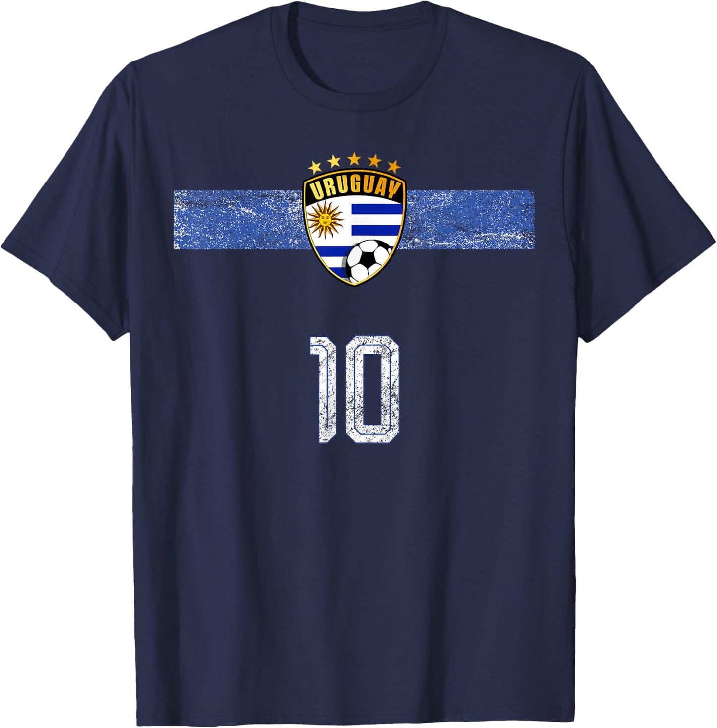 Retro Uruguay Flag Uruguayan Pride Lovers T-Shirt - T-Shirt | Navy