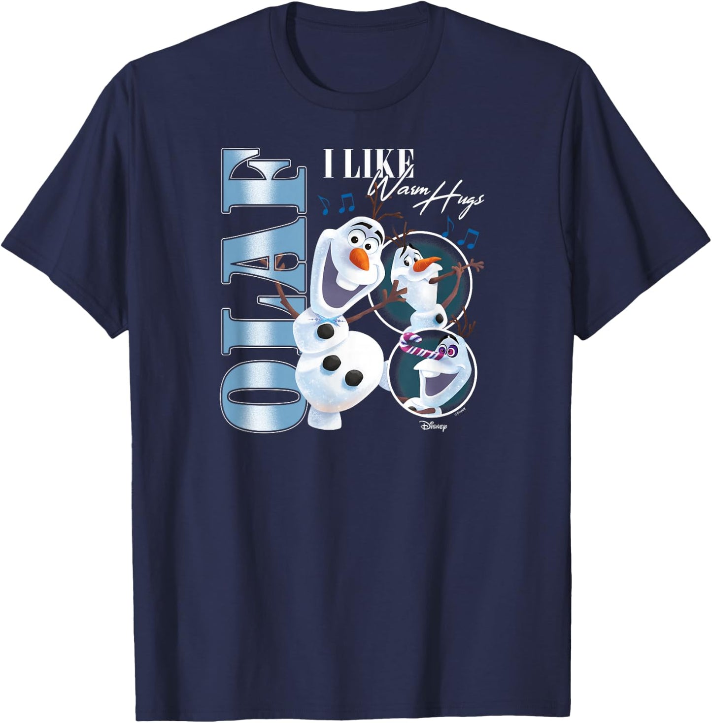 Frozen - Olaf Bootleg I Like Warm Hugs T-Shirt - T-Shirt | Navy