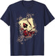 Player - Dice Demonic Poker Card , Black T-Shirt - T-Shirt | Navy