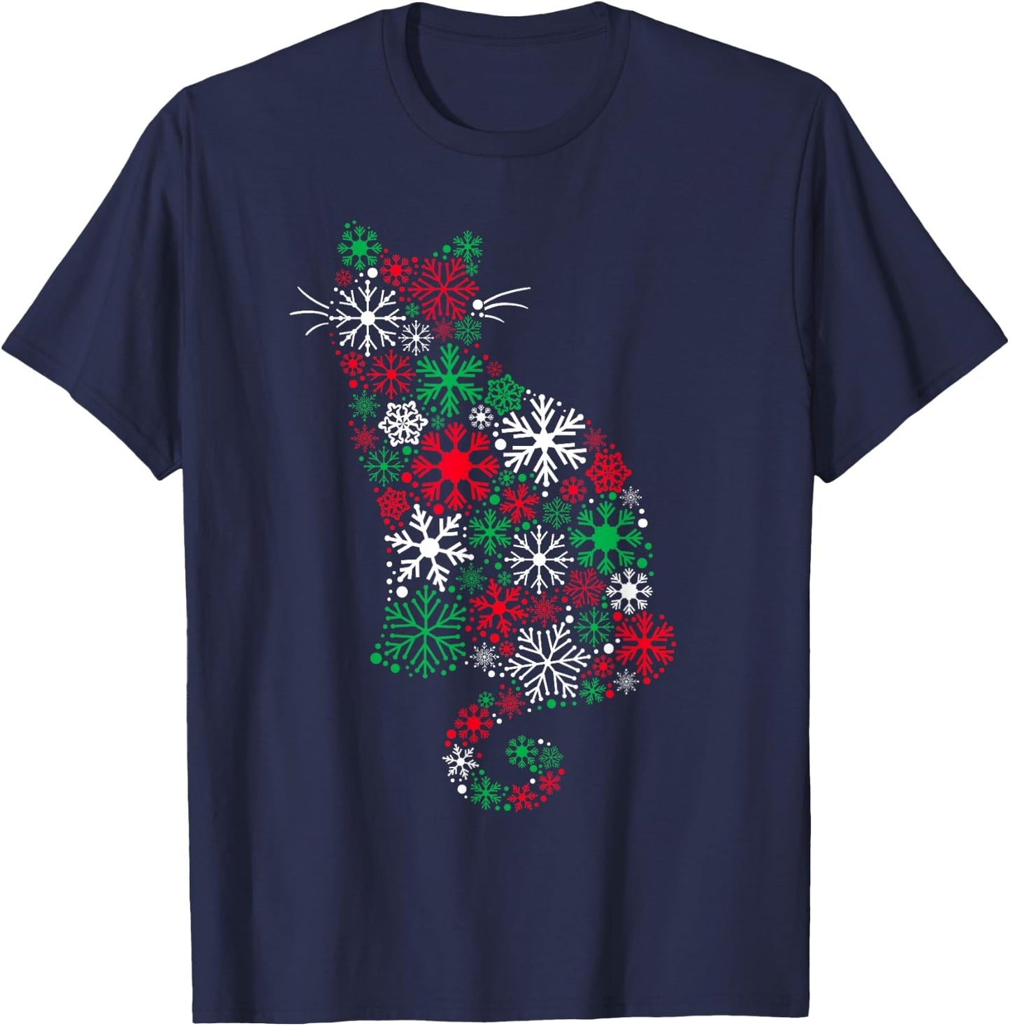 Christmas Cat T-Shirt - T-Shirt | Navy