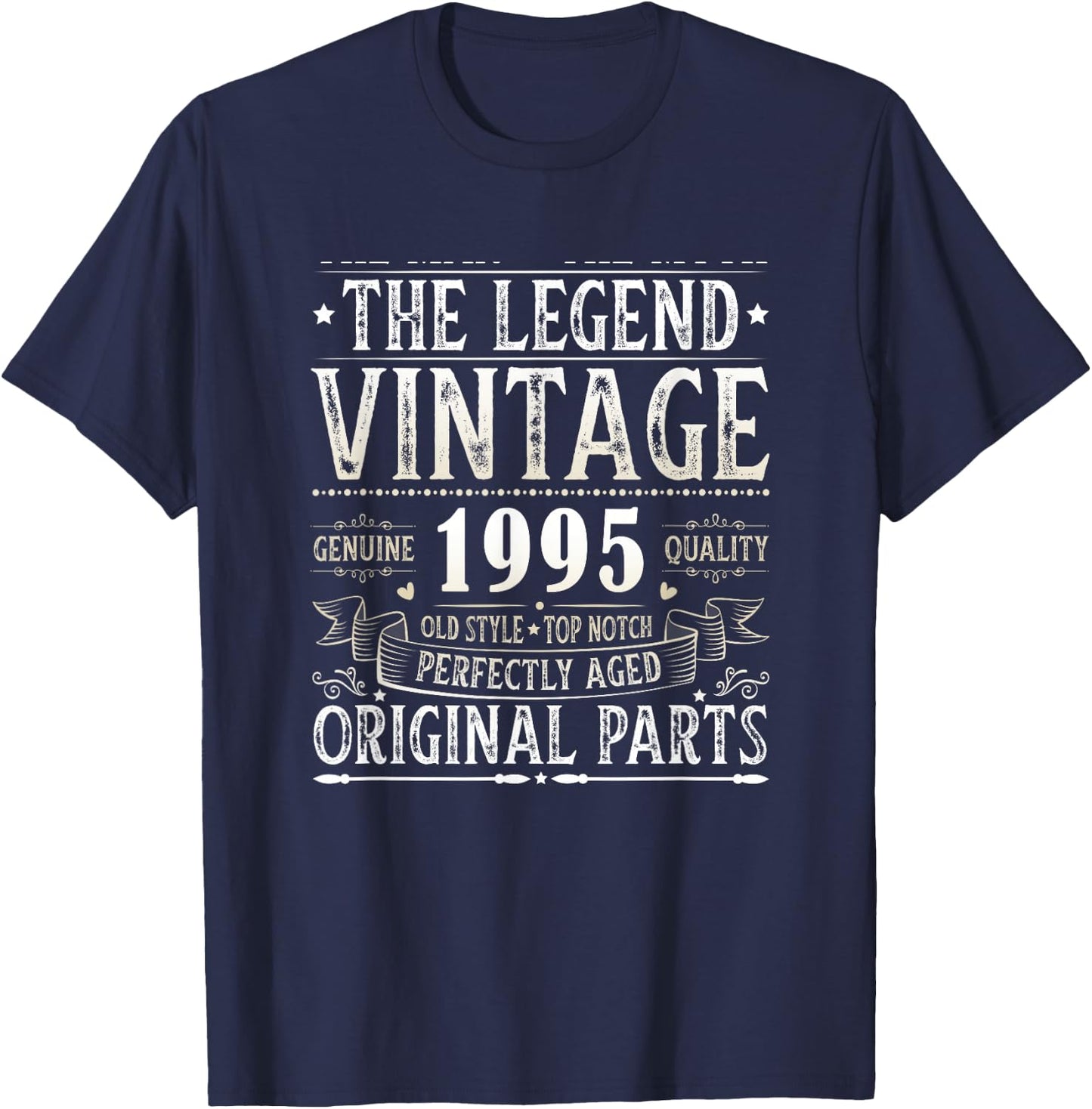 Vintage 1995 T Shirts Retro Funny 1995 Birthday T-Shirt - T-Shirt | Navy