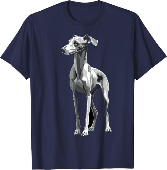 Italian Greyhound Dog Motif Pet Italian Greyhound T-Shirt - T-Shirt | Navy