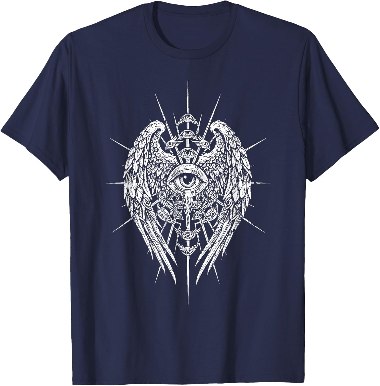 Seraphim Biblischer Engel Sehendes Auge Esoterik Christian T-Shirt - T-Shirt | Navy