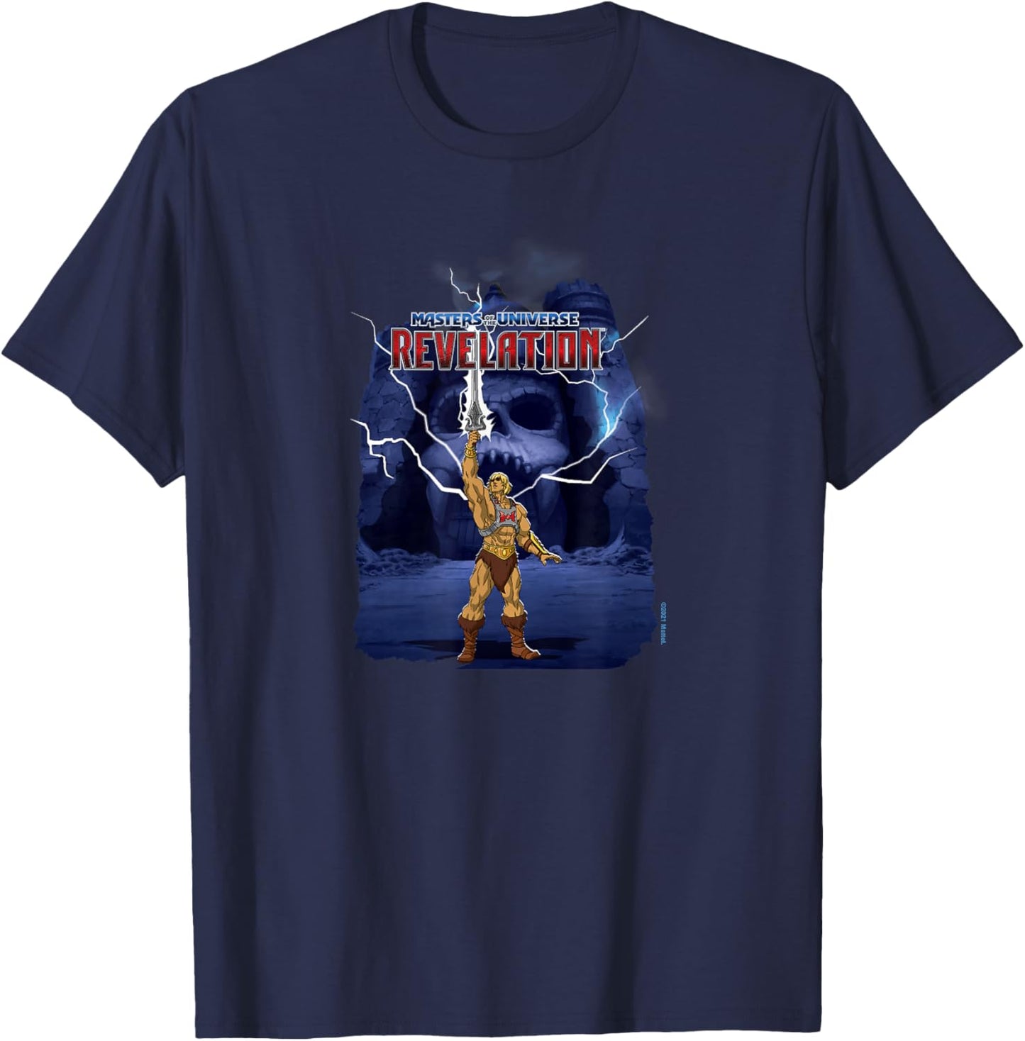 The Masters of the Universe: The Revelation - He-Man Grayskull , black T-Shirt - T-Shirt | Navy