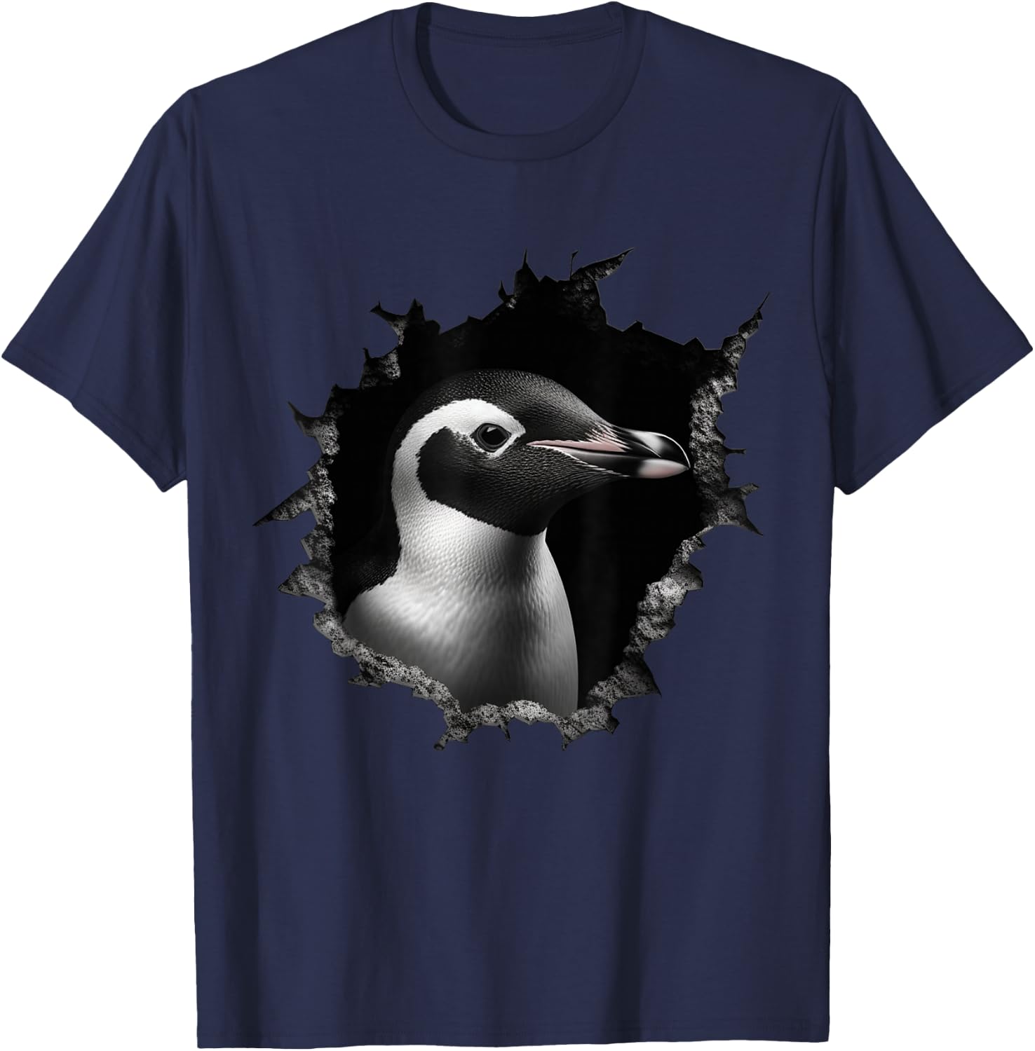 Penguin Wall - Animals Penguin T-Shirt - T-Shirt | Navy