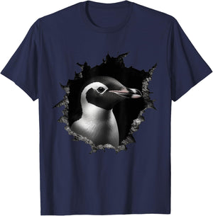Penguin Wall - Animals Penguin T-Shirt - T-Shirt | Navy