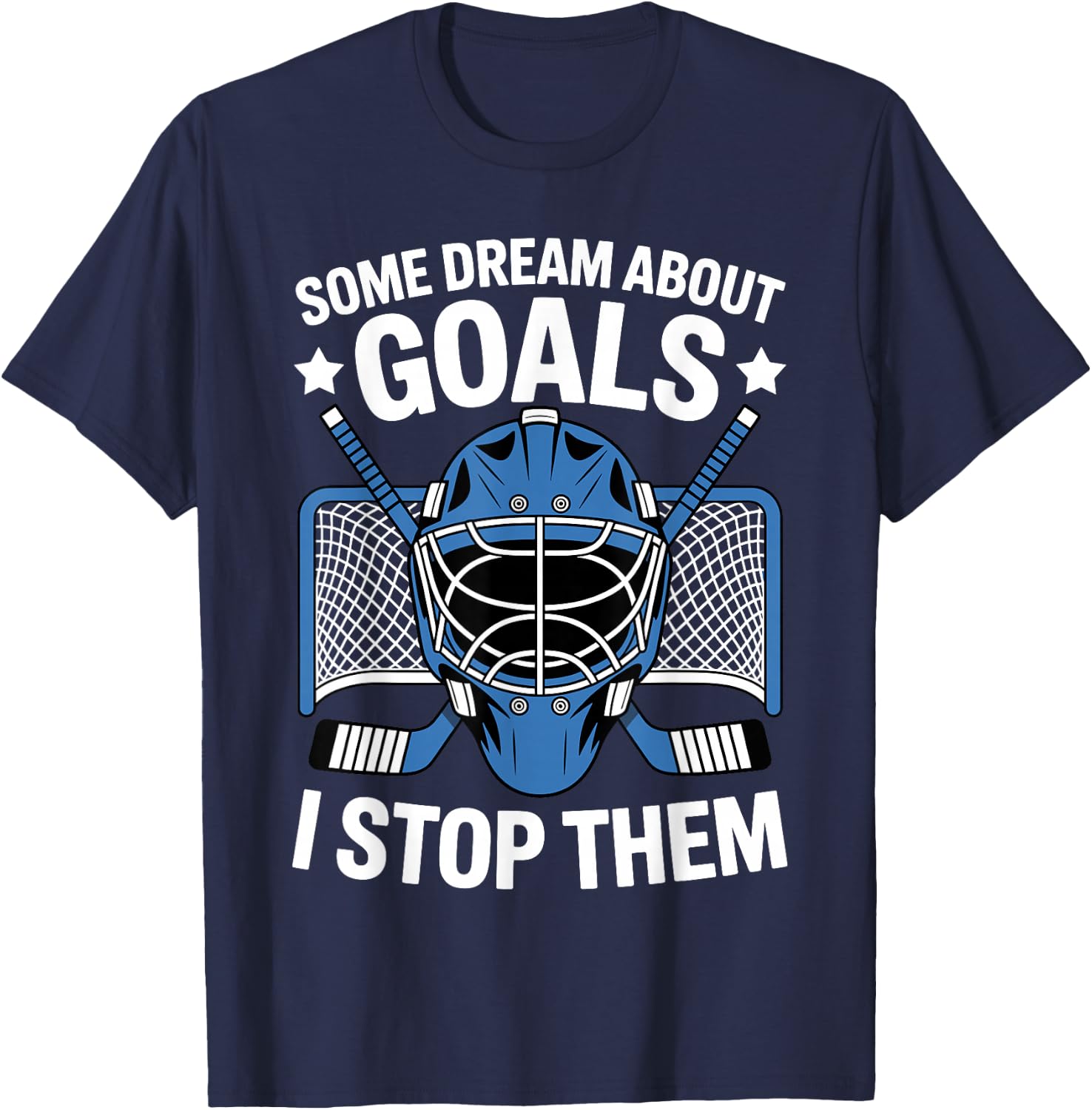 Best Hockey Goalie Art Women Ice Hockey Goalie T-Shirt - T-Shirt | Navy