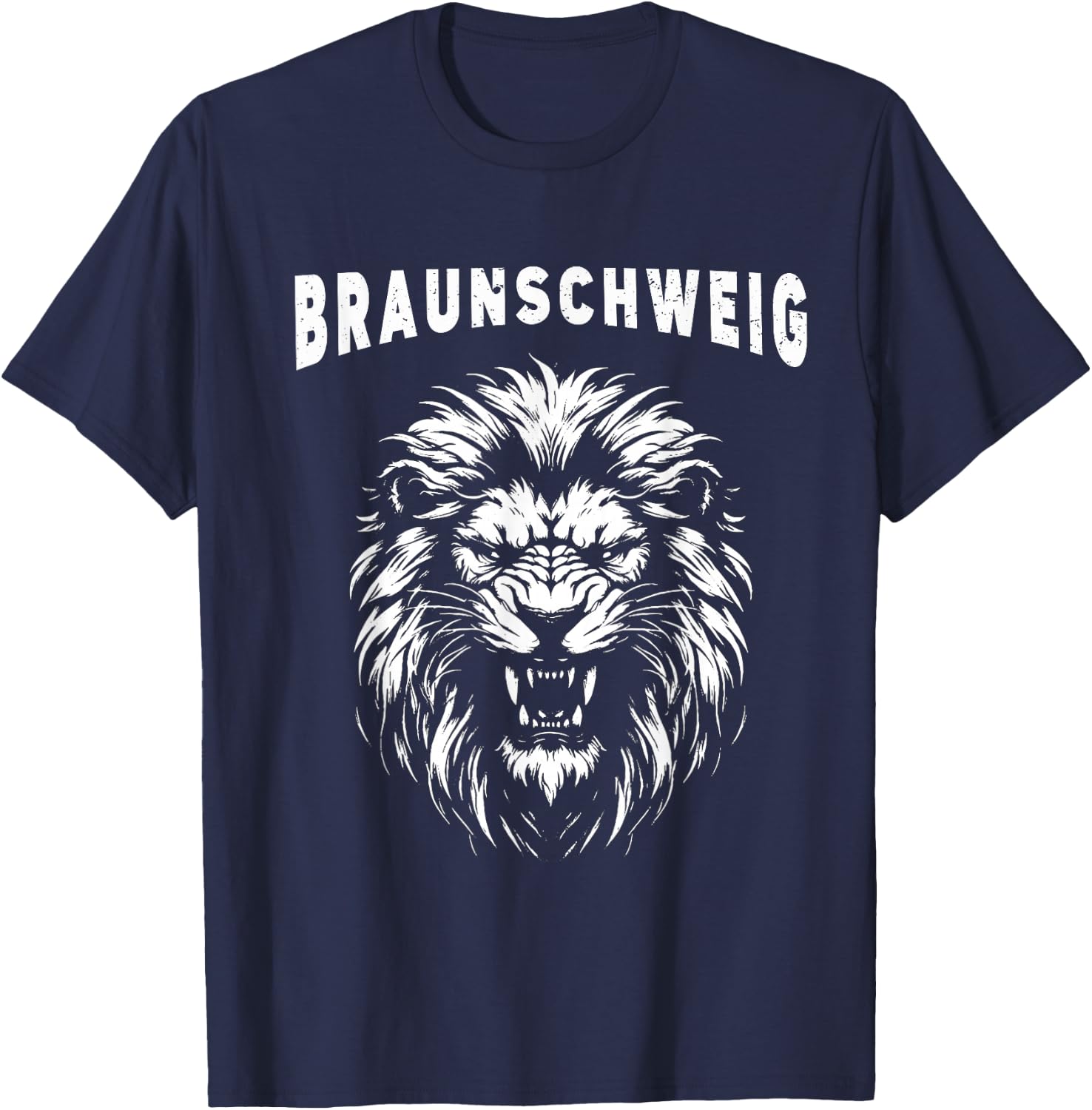 Braunschweig Lion City Lower Saxony Football , black T-Shirt - T-Shirt | Navy