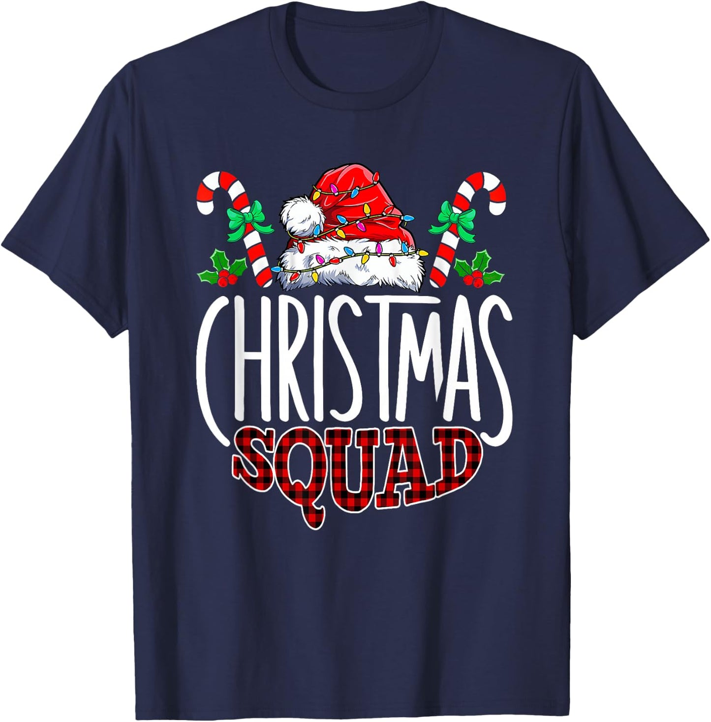 Christmas Squad Family Group Matching Christmas Pajama Party T-Shirt - T-Shirt | Navy