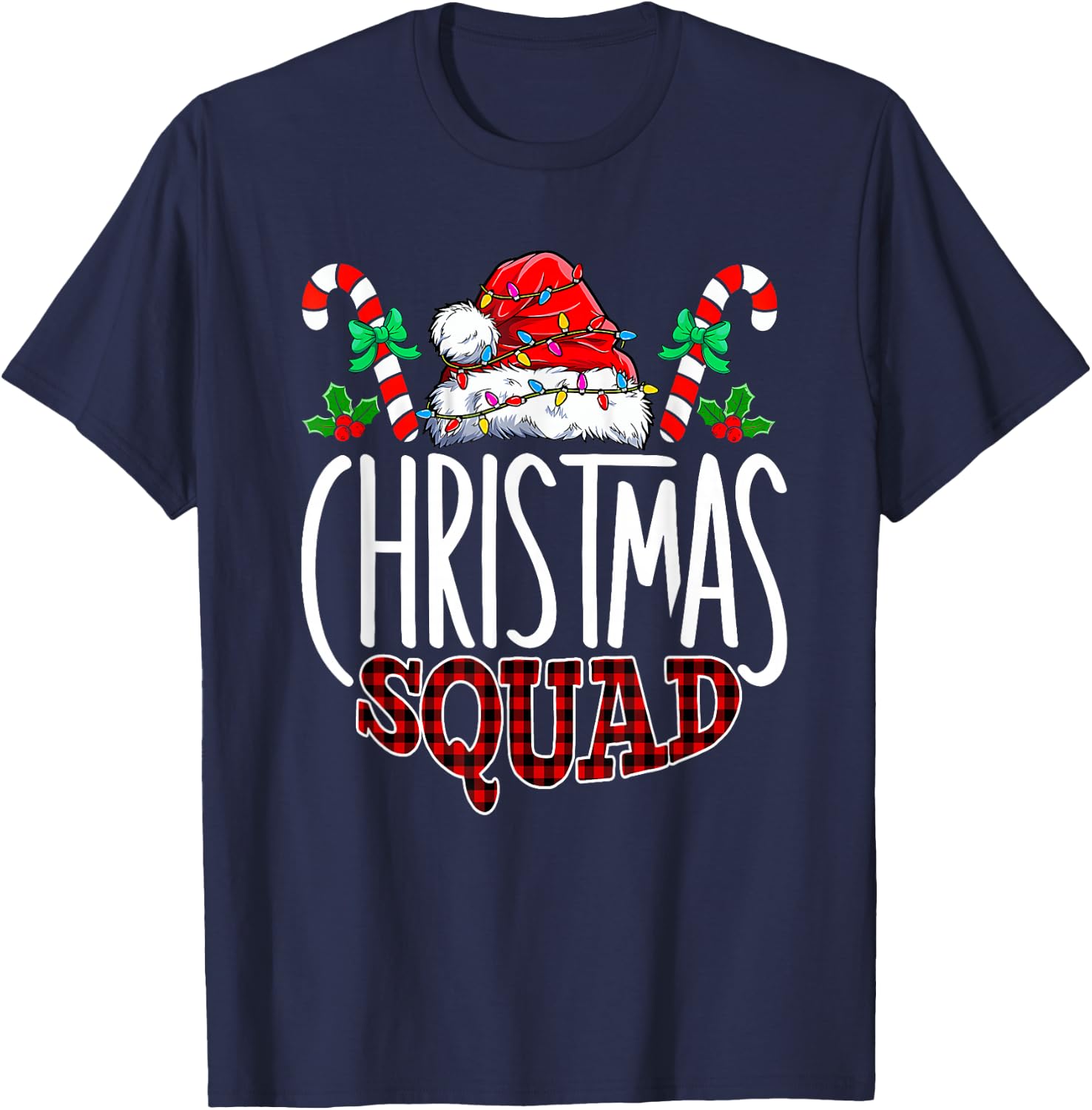 Christmas Squad Family Group Matching Christmas Pajama Party T-Shirt - T-Shirt | Navy