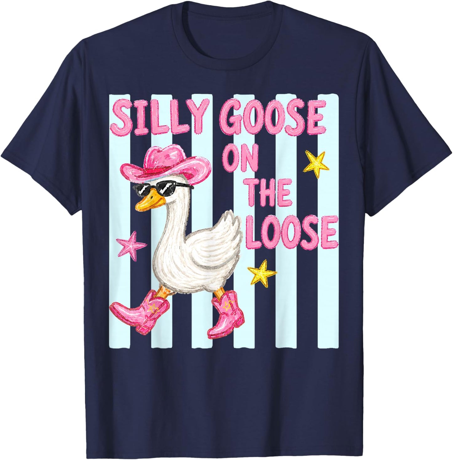 Got Too Silly Funny Goose Pun Humor Summer Women Kid T-Shirt - T-Shirt | Navy