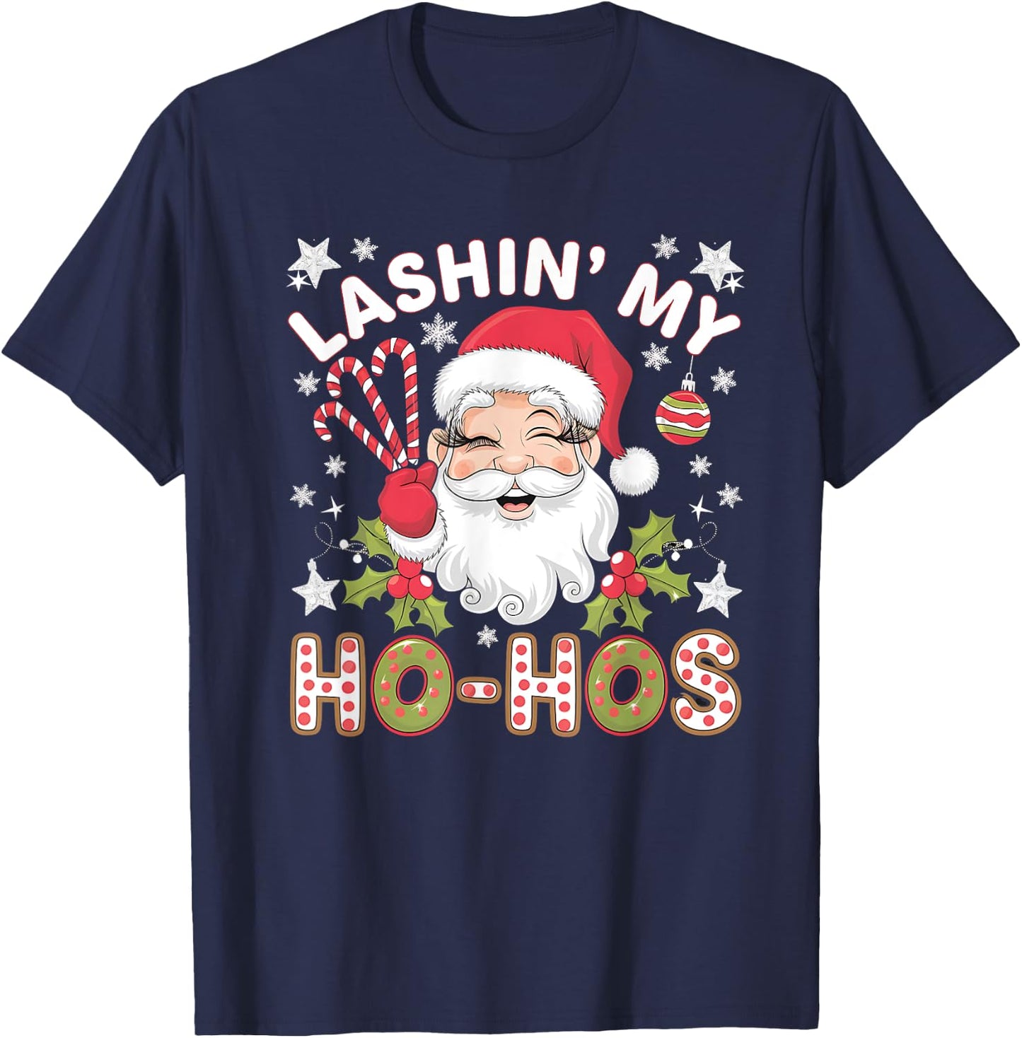 Xmas Cosmetics Lash Artist Lash Tech Girls T-Shirt - T-Shirt | Navy