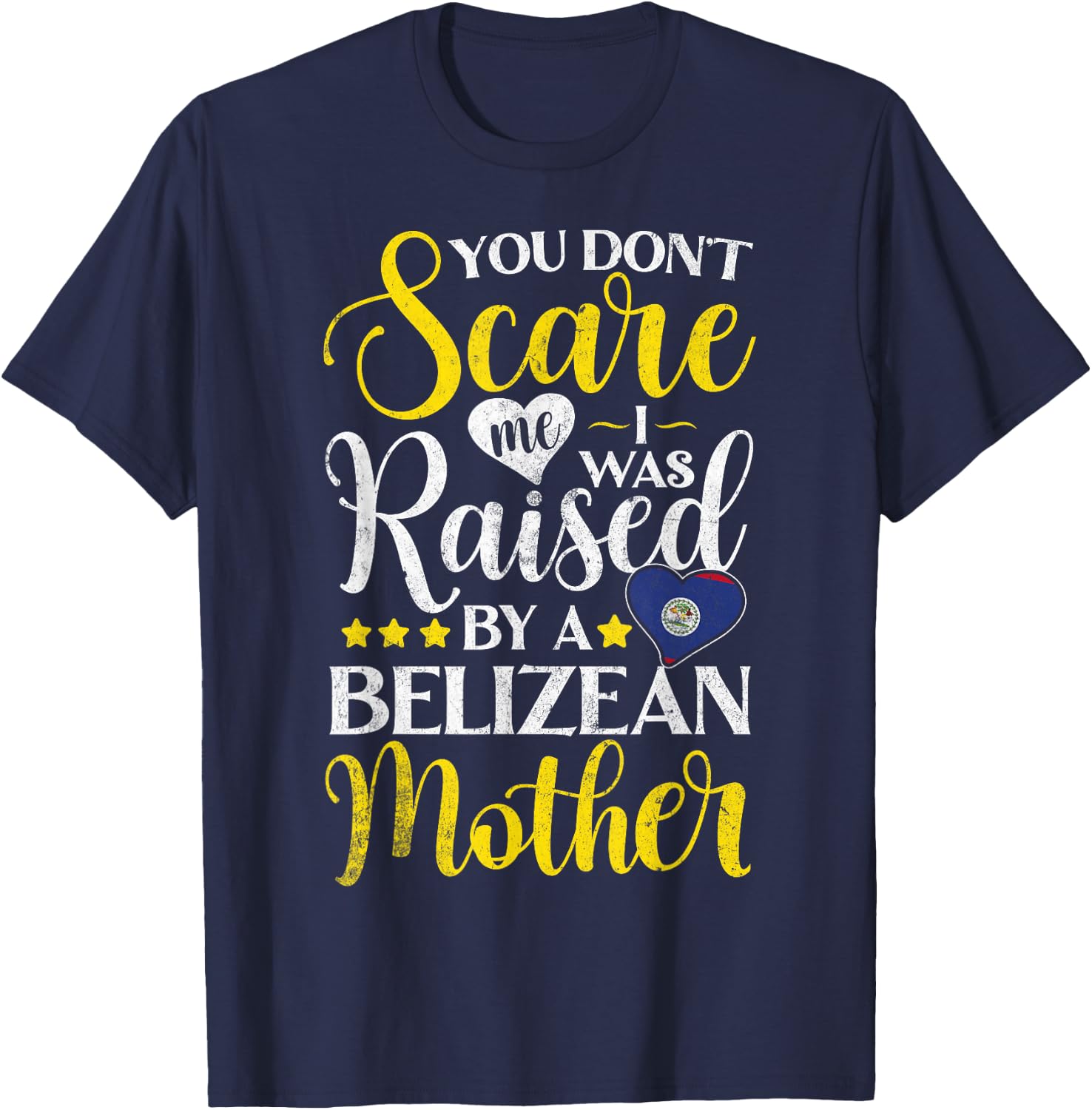 Belize Flag Souvenirs for Belizeans Men & Women T-Shirt - T-Shirt | Navy