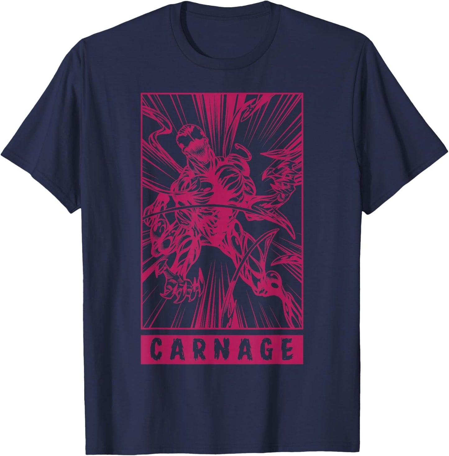 Marvel Venom Carnage Symbiote Comic Graphic T-Shirt - T-Shirt | Navy