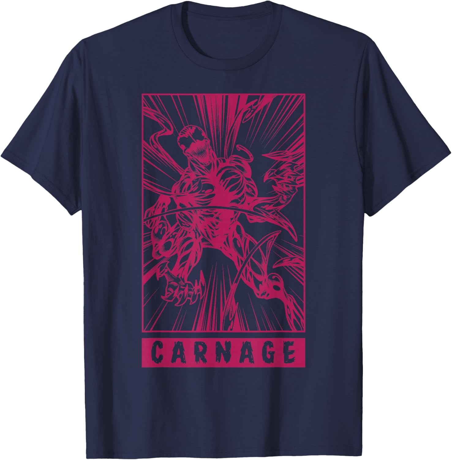 Marvel Venom Carnage Symbiote Comic Graphic T-Shirt - T-Shirt | Navy