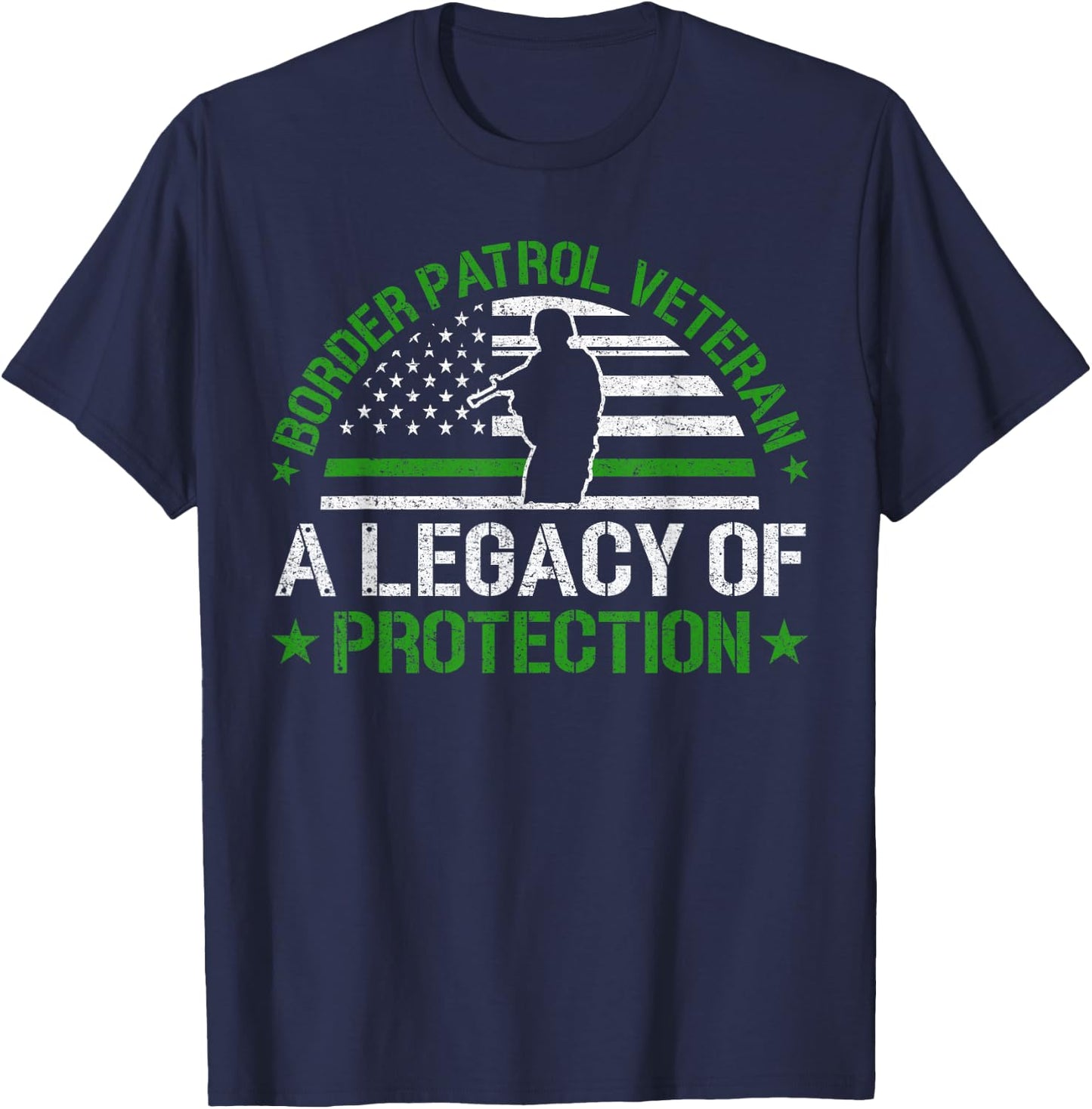 A Legacy of Protection - Border Patrol Veteran T-Shirt - T-Shirt | Navy