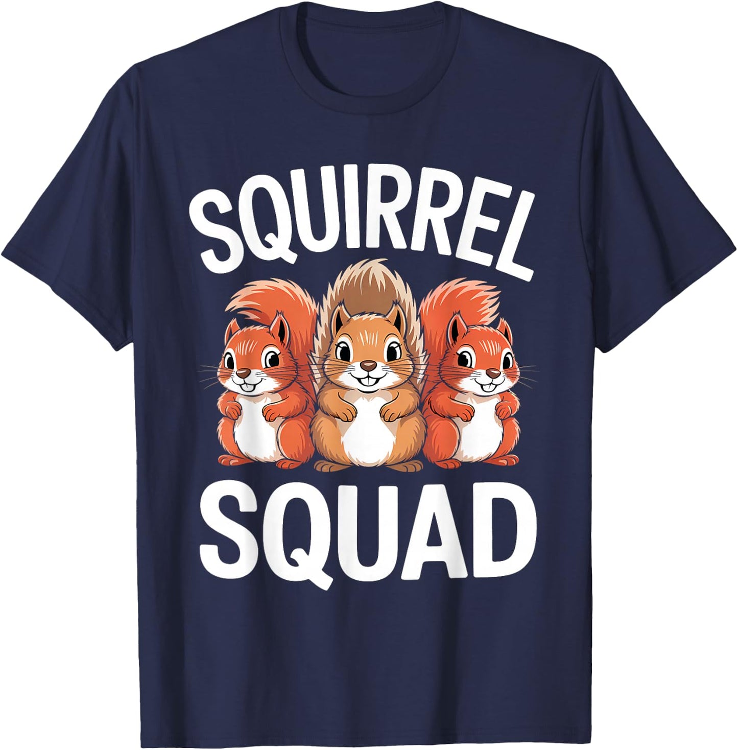 Squirrel Squad for Squirrel Lover Kids Cute Squirrel Animal T-Shirt - T-Shirt | Navy