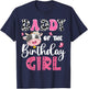 Daddy Of The Birthday Girl Farm Cow 1St Birthday Party T-Shirt - T-Shirt | Navy