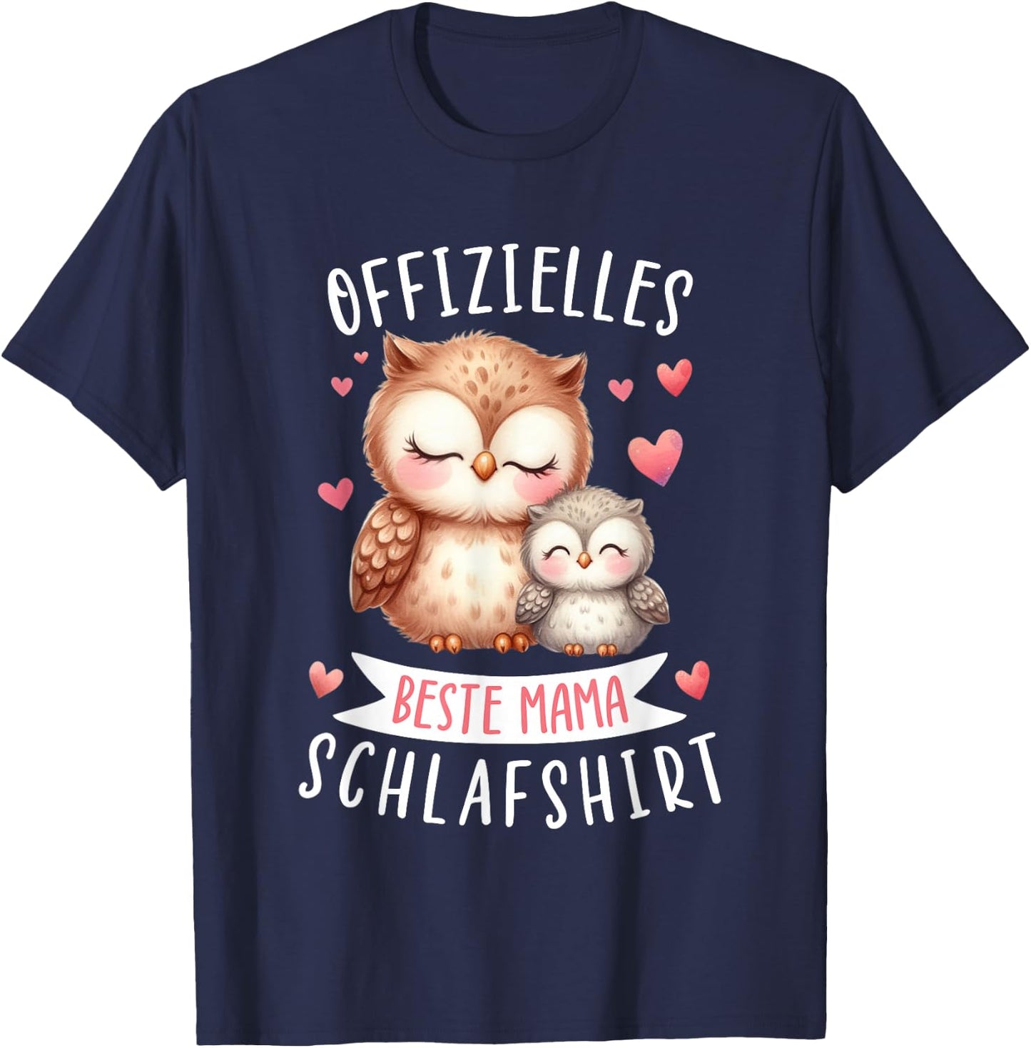Offizielles Beste Mama Schlafshirt Muttertag Eulen Mama T-Shirt - T-Shirt | Navy